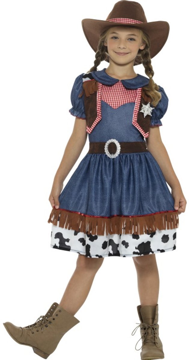 Cowboy & Cowgirl Kostuum | Pamela Texaanse Cowgirl | Meisje | Large | Carnaval kostuum | Verkleedkleding